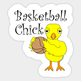 Basketball Chick Text Sticker